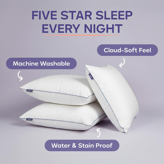 Mellow Sleep | Hotel Pillow Waterproof & Stain-Resistant Cloud-Soft Hypoallergenic Machine Washable Best Pillow of 2025