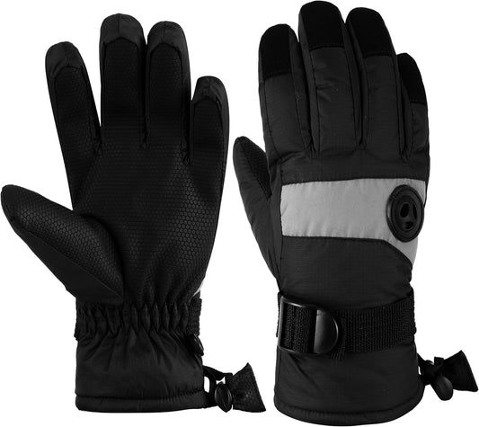 Kids Waterproof Ski Snowboard Gloves Mittens Thinsulate Lined Winter Cold Weather Gloves for Boys and Girls
