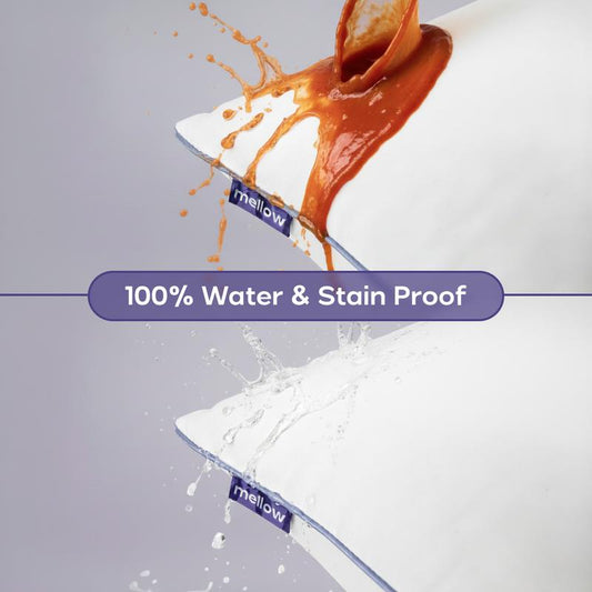 Mellow Sleep | Hotel Pillow Waterproof & Stain-Resistant Cloud-Soft Hypoallergenic Machine Washable Best Pillow of 2025